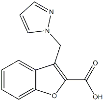 3-(1H-pyrazol-1-ylmethyl)-1-benzofuran-2-carboxylic acid 结构式