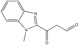 3-(1-methyl-1H-1,3-benzodiazol-2-yl)-3-oxopropanal 结构式