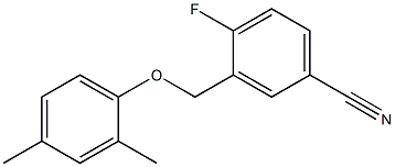 3-(2,4-dimethylphenoxymethyl)-4-fluorobenzonitrile 结构式