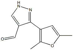 3-(2,5-dimethylfuran-3-yl)-1H-pyrazole-4-carbaldehyde 结构式