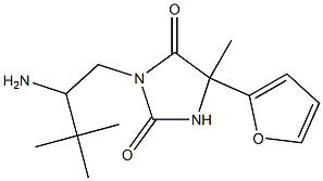 3-(2-amino-3,3-dimethylbutyl)-5-(furan-2-yl)-5-methylimidazolidine-2,4-dione 结构式