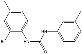 3-(2-bromo-4-methylphenyl)-1-(3-methylphenyl)urea 结构式