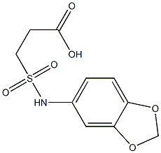3-(2H-1,3-benzodioxol-5-ylsulfamoyl)propanoic acid 结构式