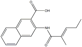 3-(2-methylpent-2-enamido)naphthalene-2-carboxylic acid 结构式