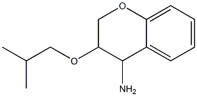 3-(2-methylpropoxy)-3,4-dihydro-2H-1-benzopyran-4-amine 结构式