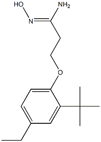 3-(2-tert-butyl-4-ethylphenoxy)-N'-hydroxypropanimidamide 结构式