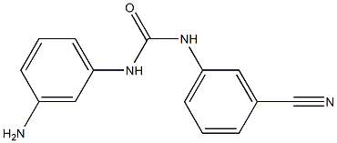 3-(3-aminophenyl)-1-(3-cyanophenyl)urea 结构式