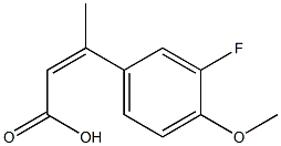 3-(3-fluoro-4-methoxyphenyl)but-2-enoic acid 结构式