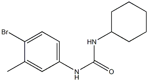 3-(4-bromo-3-methylphenyl)-1-cyclohexylurea 结构式