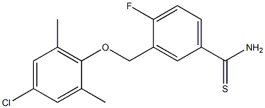 3-(4-chloro-2,6-dimethylphenoxymethyl)-4-fluorobenzene-1-carbothioamide 结构式