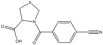 3-(4-cyanobenzoyl)-1,3-thiazolidine-4-carboxylic acid 结构式