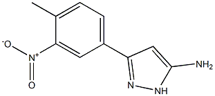 3-(4-methyl-3-nitrophenyl)-1H-pyrazol-5-amine 结构式