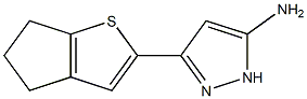 3-(5,6-dihydro-4H-cyclopenta[b]thien-2-yl)-1H-pyrazol-5-amine 结构式