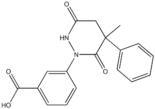3-(5-methyl-3,6-dioxo-5-phenyltetrahydropyridazin-1(2H)-yl)benzoic acid 结构式