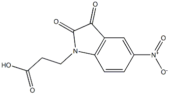 3-(5-nitro-2,3-dioxo-2,3-dihydro-1H-indol-1-yl)propanoic acid 结构式