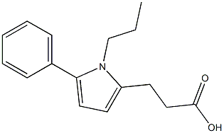 3-(5-phenyl-1-propyl-1H-pyrrol-2-yl)propanoic acid 结构式