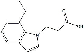 3-(7-ethyl-1H-indol-1-yl)propanoic acid 结构式