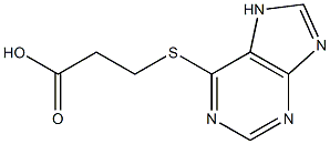 3-(7H-purin-6-ylthio)propanoic acid 结构式