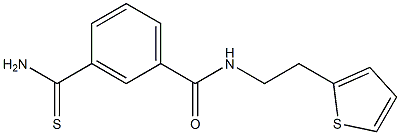 3-(aminocarbonothioyl)-N-(2-thien-2-ylethyl)benzamide 结构式