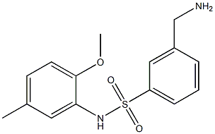 3-(aminomethyl)-N-(2-methoxy-5-methylphenyl)benzene-1-sulfonamide 结构式