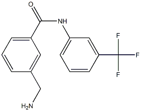 3-(aminomethyl)-N-[3-(trifluoromethyl)phenyl]benzamide 结构式