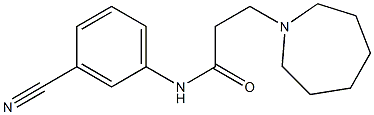 3-(azepan-1-yl)-N-(3-cyanophenyl)propanamide 结构式