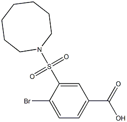 3-(azocane-1-sulfonyl)-4-bromobenzoic acid 结构式