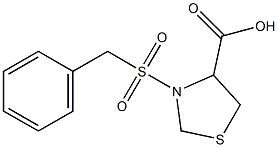 3-(benzylsulfonyl)-1,3-thiazolidine-4-carboxylic acid 结构式