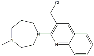 3-(chloromethyl)-2-(4-methyl-1,4-diazepan-1-yl)quinoline 结构式