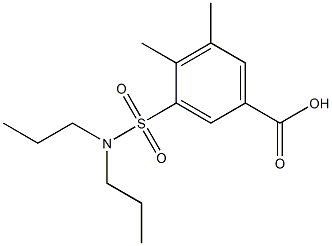 3-(dipropylsulfamoyl)-4,5-dimethylbenzoic acid 结构式