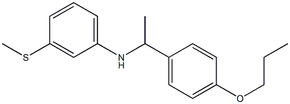 3-(methylsulfanyl)-N-[1-(4-propoxyphenyl)ethyl]aniline 结构式