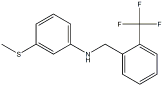 3-(methylsulfanyl)-N-{[2-(trifluoromethyl)phenyl]methyl}aniline 结构式