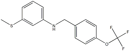 3-(methylsulfanyl)-N-{[4-(trifluoromethoxy)phenyl]methyl}aniline 结构式