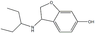 3-(pentan-3-ylamino)-2,3-dihydro-1-benzofuran-6-ol 结构式