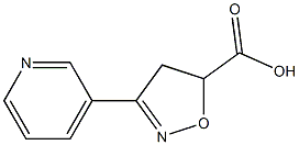 3-(pyridin-3-yl)-4,5-dihydro-1,2-oxazole-5-carboxylic acid 结构式