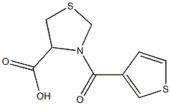 3-(thien-3-ylcarbonyl)-1,3-thiazolidine-4-carboxylic acid 结构式