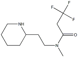 3,3,3-trifluoro-N-methyl-N-[2-(piperidin-2-yl)ethyl]propanamide 结构式