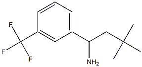 3,3-dimethyl-1-[3-(trifluoromethyl)phenyl]butan-1-amine 结构式