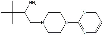 3,3-dimethyl-1-[4-(pyrimidin-2-yl)piperazin-1-yl]butan-2-amine 结构式
