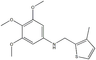 3,4,5-trimethoxy-N-[(3-methylthiophen-2-yl)methyl]aniline 结构式