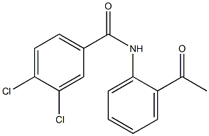 3,4-dichloro-N-(2-acetylphenyl)benzamide 结构式