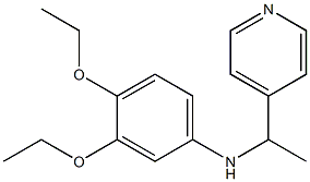 3,4-diethoxy-N-[1-(pyridin-4-yl)ethyl]aniline 结构式