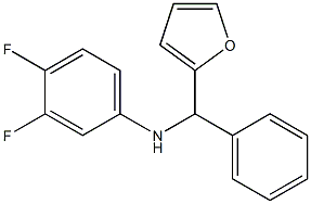 3,4-difluoro-N-[furan-2-yl(phenyl)methyl]aniline 结构式