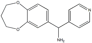 3,4-dihydro-2H-1,5-benzodioxepin-7-yl(pyridin-4-yl)methanamine 结构式