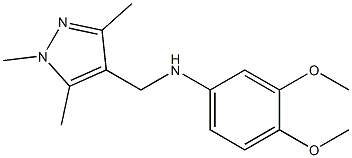 3,4-dimethoxy-N-[(1,3,5-trimethyl-1H-pyrazol-4-yl)methyl]aniline 结构式