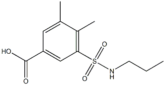 3,4-dimethyl-5-(propylsulfamoyl)benzoic acid 结构式