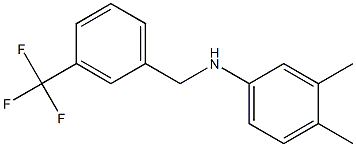 3,4-dimethyl-N-{[3-(trifluoromethyl)phenyl]methyl}aniline 结构式