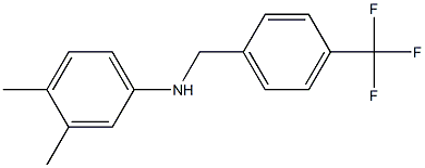 3,4-dimethyl-N-{[4-(trifluoromethyl)phenyl]methyl}aniline 结构式
