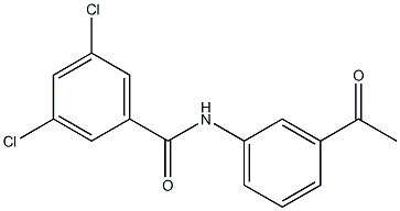3,5-dichloro-N-(3-acetylphenyl)benzamide 结构式