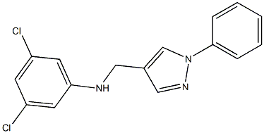 3,5-dichloro-N-[(1-phenyl-1H-pyrazol-4-yl)methyl]aniline 结构式